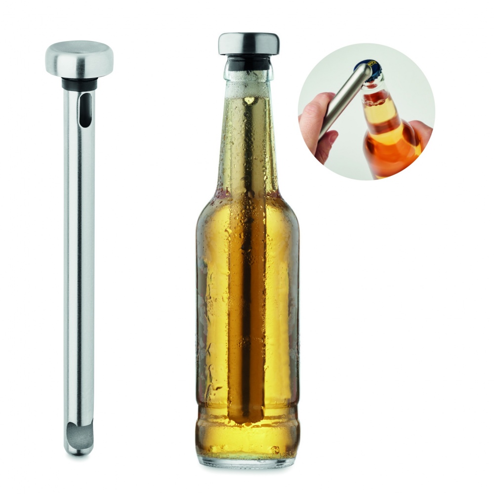 Logo trade business gifts image of: Bottle opener chiller stick