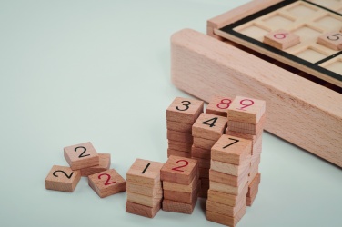 Logo trade corporate gifts image of: Wooden sudoku board game