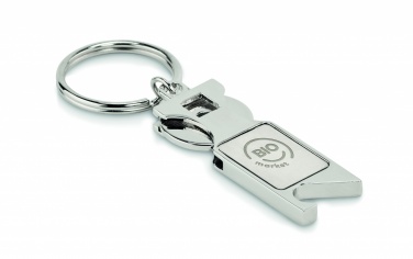 Logo trade promotional merchandise picture of: Euro Token key ring Porvoo