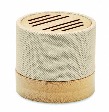 Logotrade corporate gift image of: Bamboo RPET wireless speaker