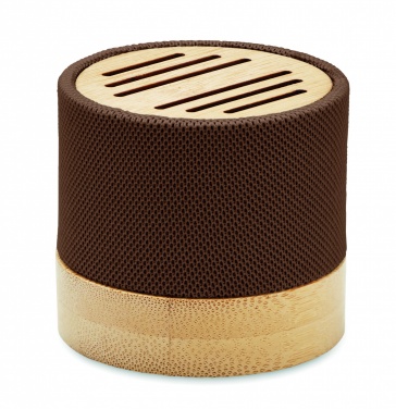 Logo trade promotional gifts image of: Bamboo RPET wireless speaker