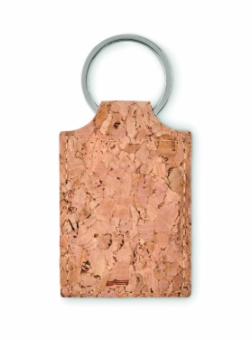 Logo trade promotional merchandise picture of: Rectangular cork key ring Imatra