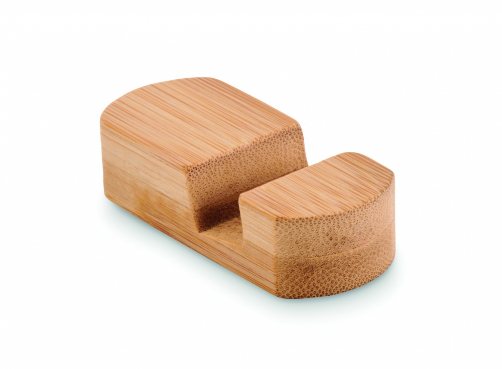 Logo trade business gift photo of: Mini bamboo phone stand