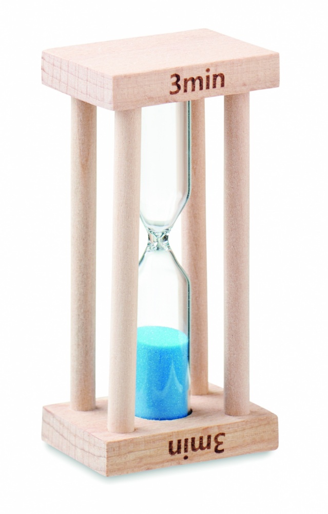 Logotrade promotional item picture of: Wooden sand timer 3 minutes