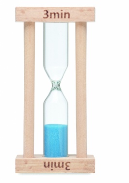 Logo trade promotional product photo of: Wooden sand timer 3 minutes