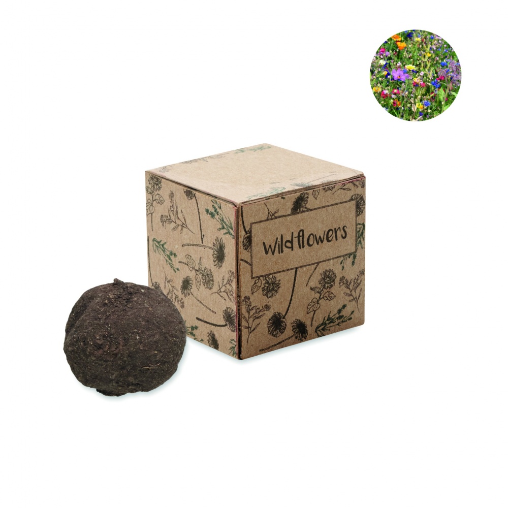 Logo trade business gift photo of: Seed bomb growing kit