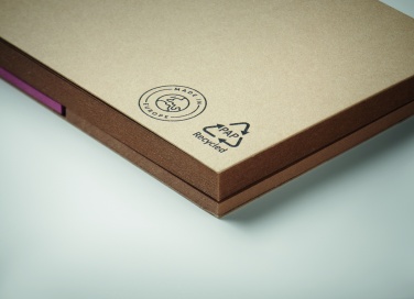 Logo trade promotional giveaways picture of: Recycled paper memo set