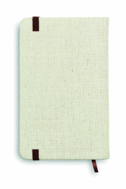 Logo trade promotional item photo of: A6 canvas notebook lined