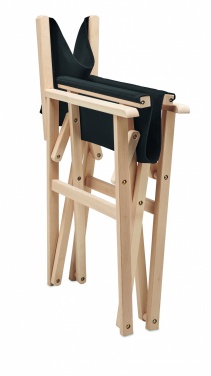Logo trade business gifts image of: Foldable wooden beach chair