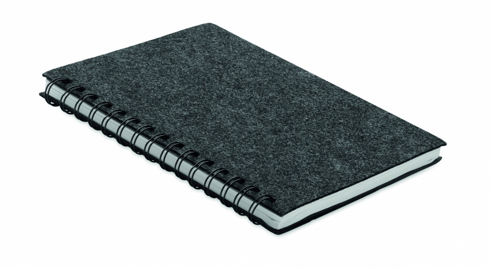 Logo trade promotional items image of: A5 RPET felt cover notebook