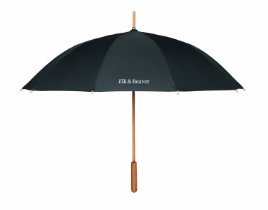 Logo trade promotional giveaway photo of: 23,5 inch RPET/bamboo umbrella