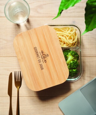 Logotrade promotional product picture of: Glass lunch box with bamboo lid