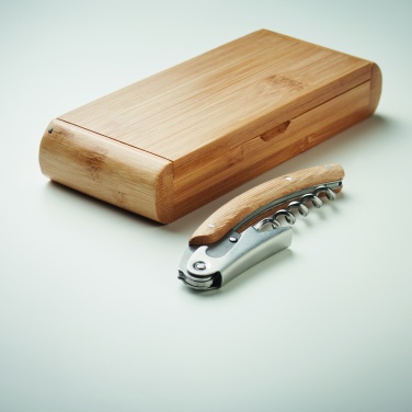 Logo trade promotional giveaway photo of: Waiter's knife in bamboo