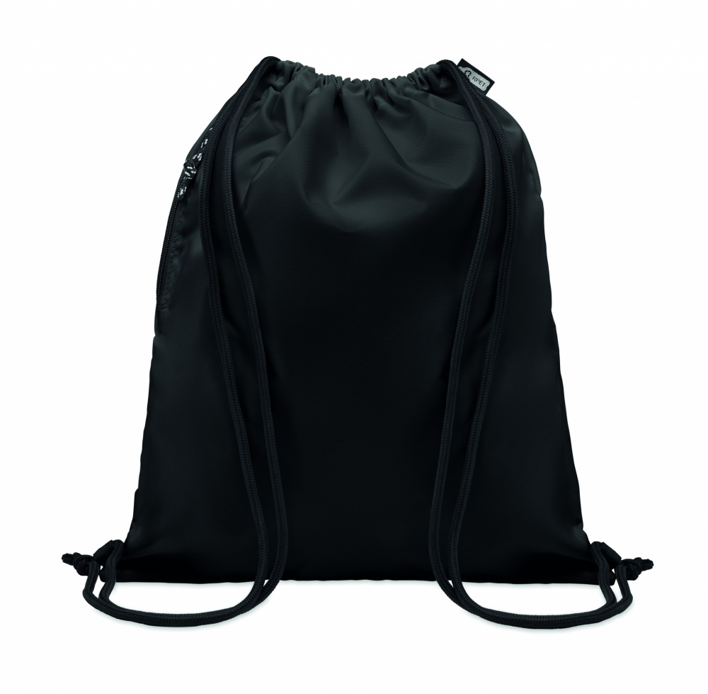 Logo trade promotional merchandise photo of: Large drawstring bag 300D RPET
