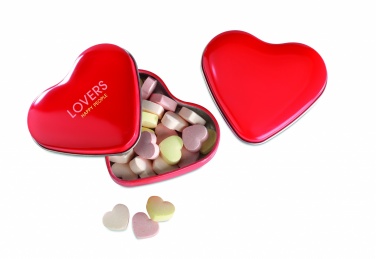 Logotrade promotional merchandise photo of: Heart tin box with candies