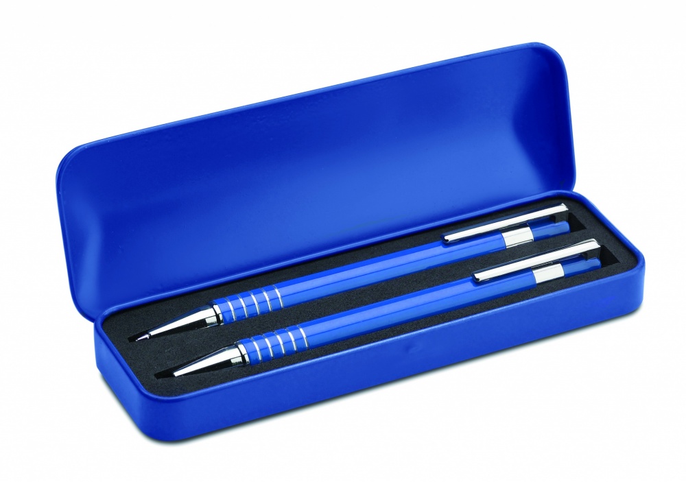 Logotrade promotional product picture of: Ball pen set in metal box