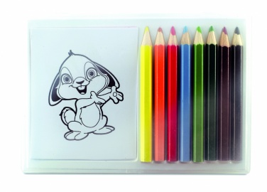 Logo trade promotional merchandise image of: Wooden pencil colouring set