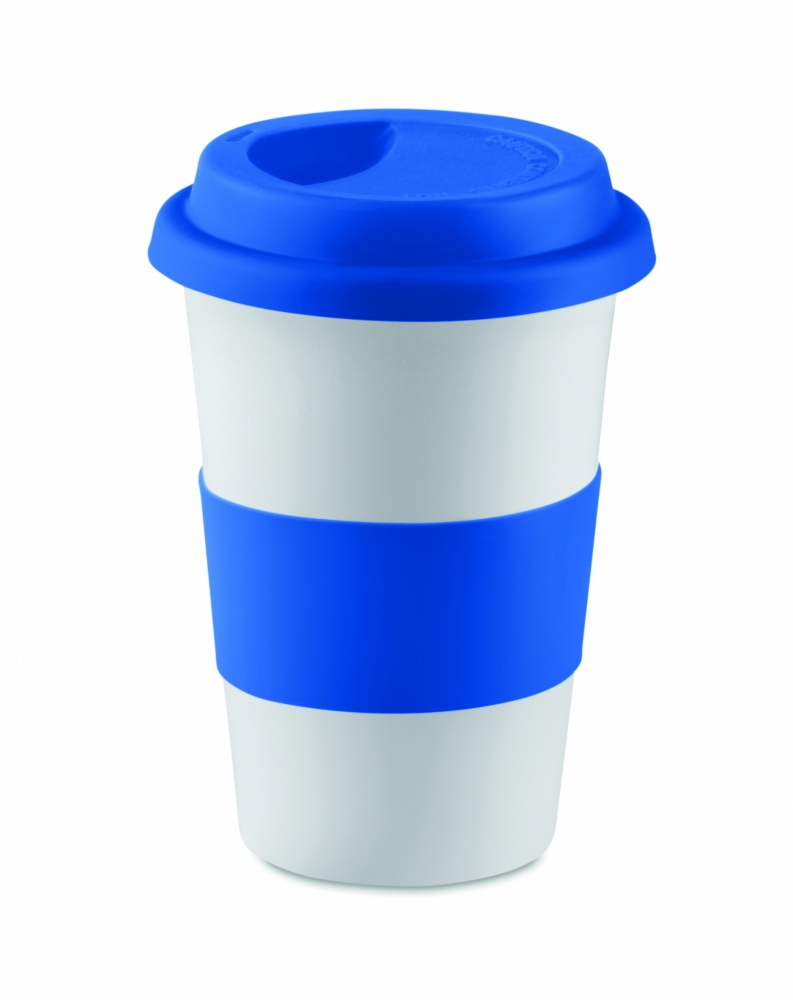 Logo trade promotional products image of: Ceramic mug w/ lid and sleeve