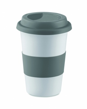 Logo trade advertising product photo of: Ceramic mug w/ lid and sleeve