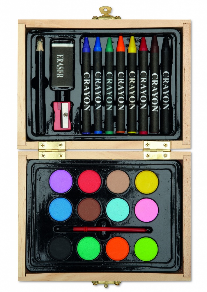 Logotrade promotional merchandise image of: Painting set in wooden box