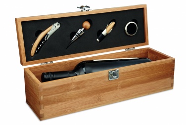 Logotrade promotional giveaway picture of: Wine set in bamboo box