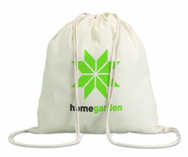 Logo trade promotional giveaways picture of: 100gr/m² cotton drawstring bag