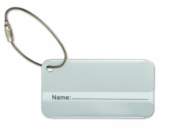 Logo trade promotional giveaway photo of: Aluminium luggage tag