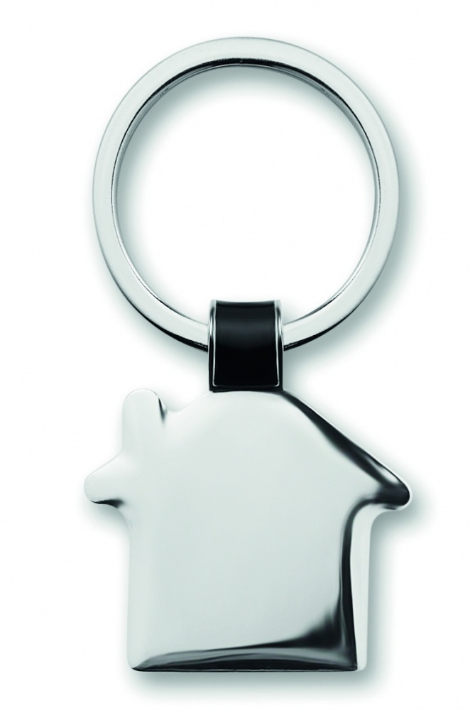 Logotrade promotional giveaway image of: House shaped key ring Riga