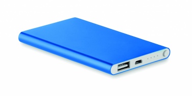 Logo trade promotional gifts picture of: Flat power bank 4000 mAh