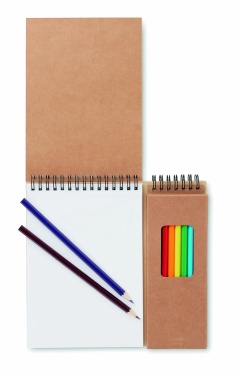 Logo trade business gifts image of: Colouring set with notepad