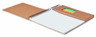 Logotrade promotional item picture of: Colouring set with notepad