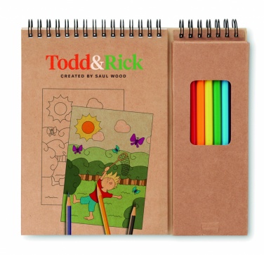 Logotrade promotional giveaway image of: Colouring set with notepad