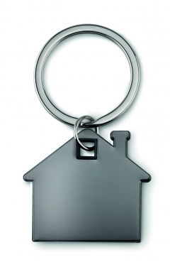 Logotrade promotional merchandise photo of: House shape plastic key ring Rezekne