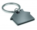 House shape plastic key ring Rezekne, Black