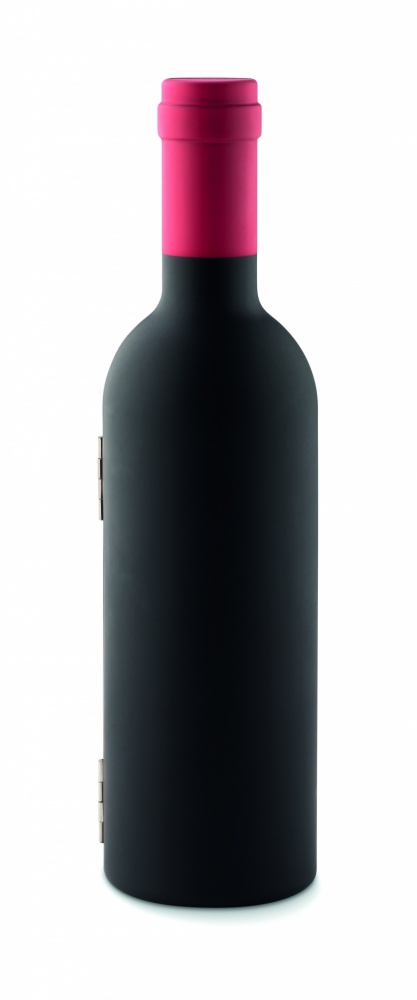 Logo trade promotional giveaways image of: Bottle shape wine set