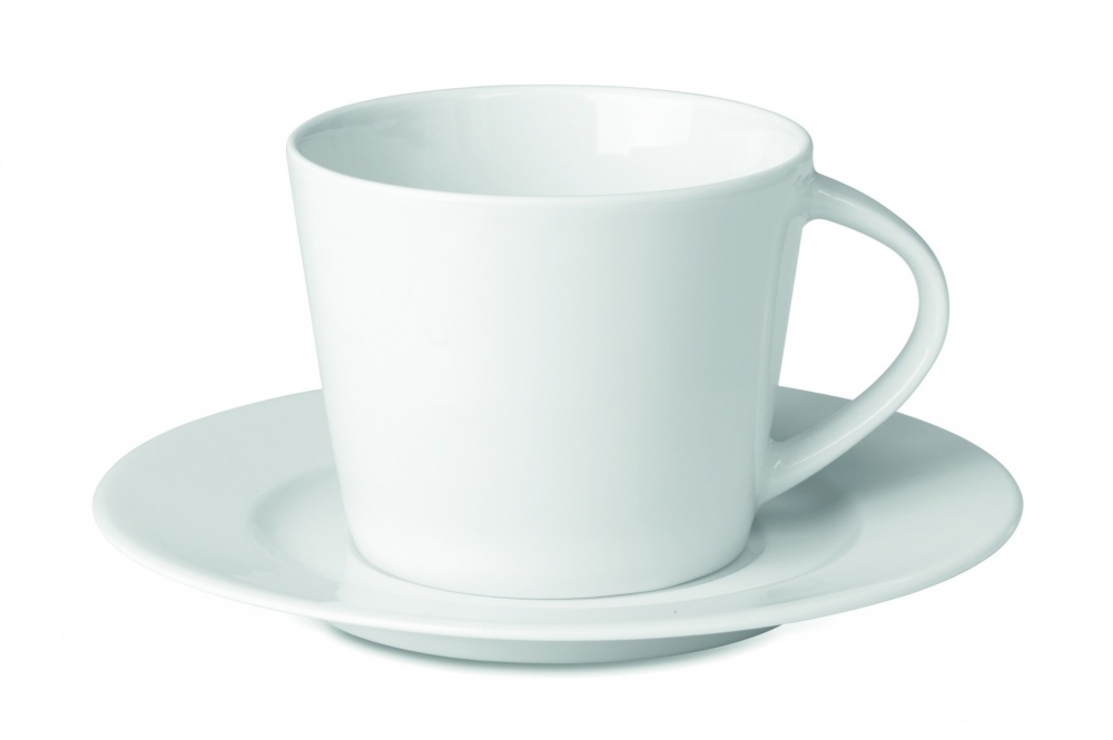 Logo trade advertising products image of: Cappuccino cup and saucer