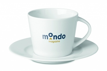 Logo trade promotional merchandise photo of: Cappuccino cup and saucer