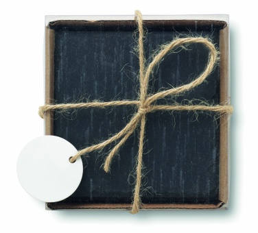 Logo trade advertising products picture of: Slate coasters with EVA bottom