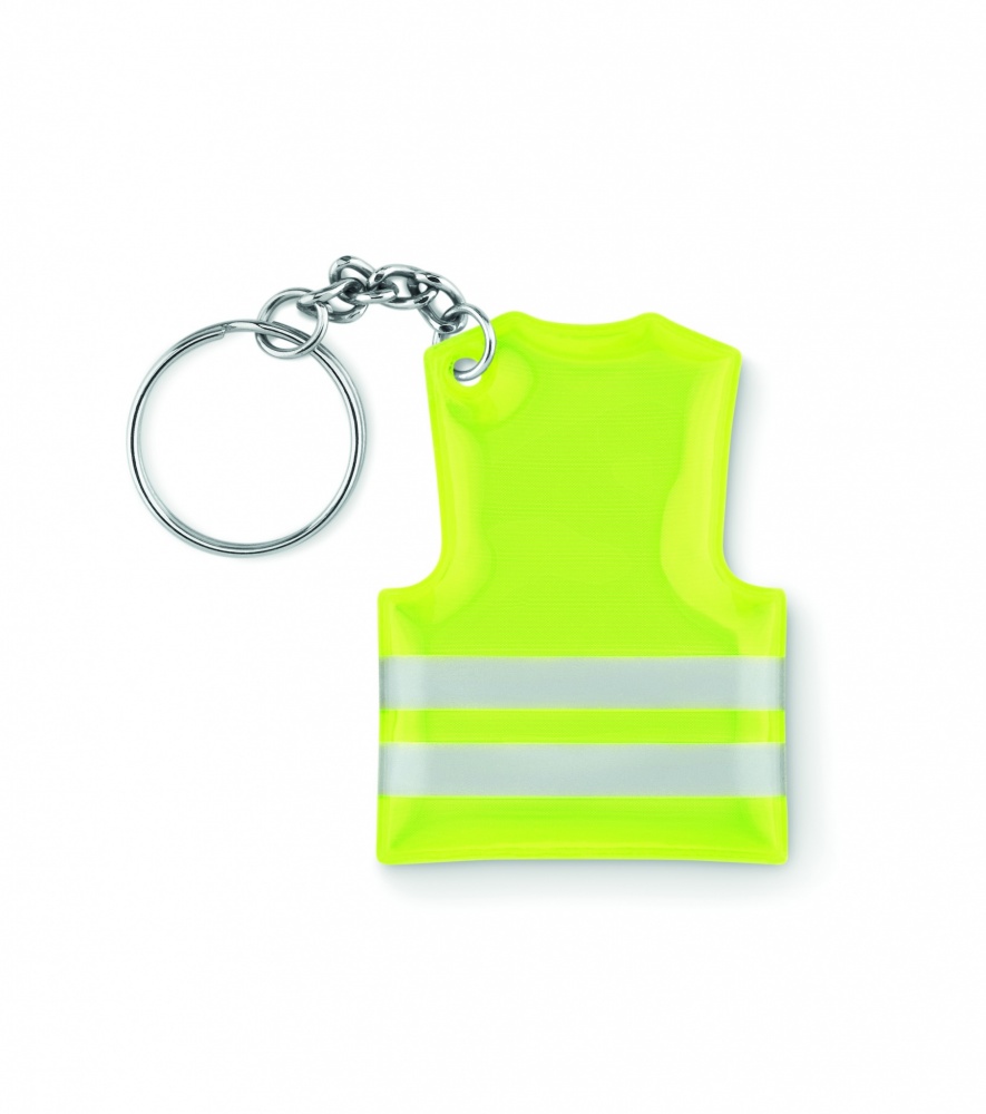 Logo trade promotional merchandise picture of: Key ring with reflecting vest Jekabpils