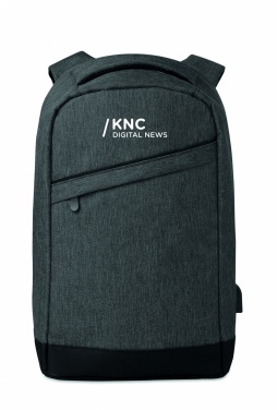 Logo trade promotional items image of: 2 tone backpack incl USB plug