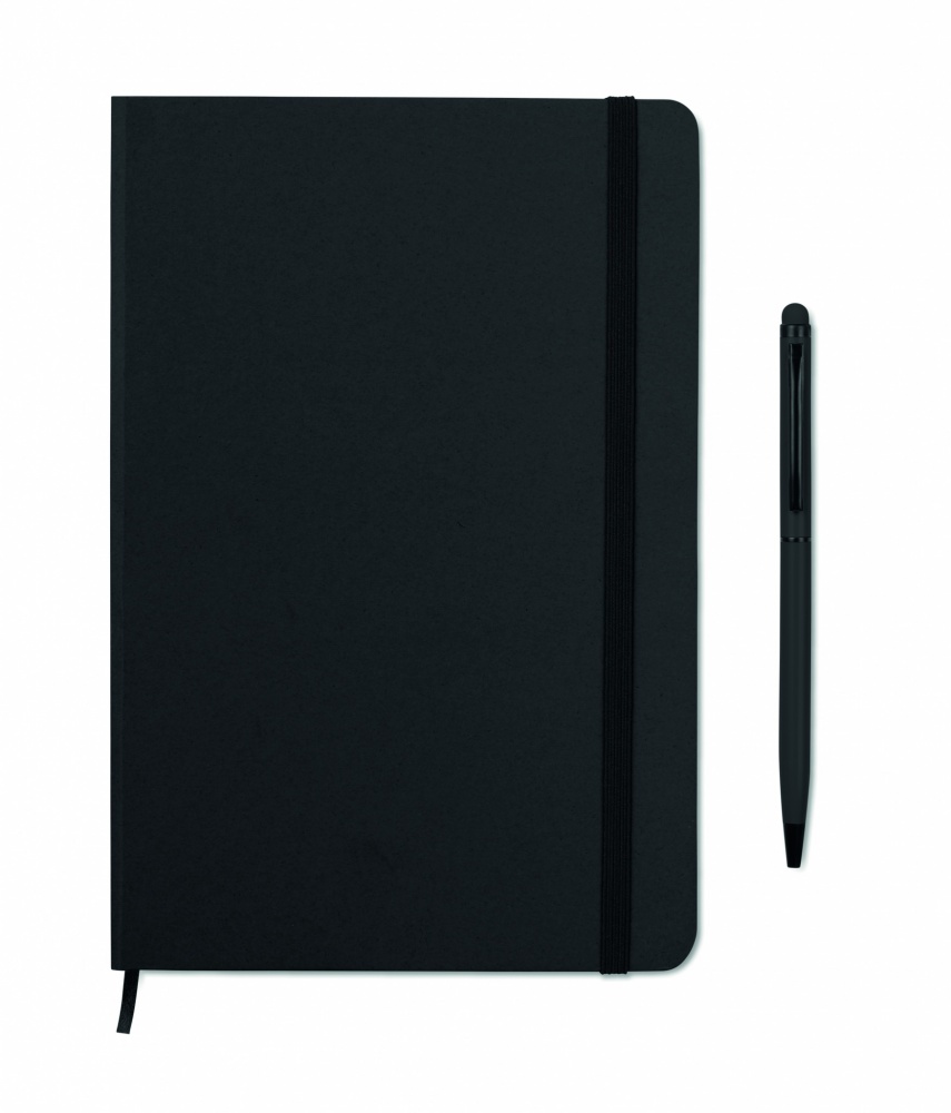 Logo trade promotional gift photo of: A5 notebook w/stylus 72 lined