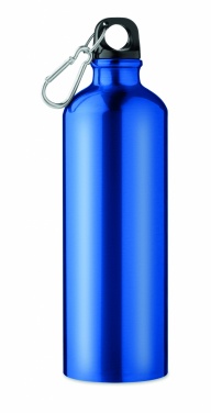 Logotrade business gift image of: Single-walled 750 ml aluminum bottle with a carabiner and customizable printing