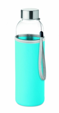 Logo trade promotional merchandise photo of: Glass bottle in pouch 500ml