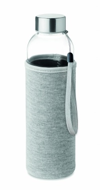 Logo trade promotional giveaways image of: Glass bottle in pouch 500ml