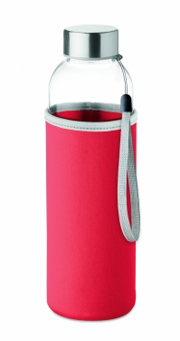 Logotrade promotional giveaway image of: Glass bottle in pouch 500ml