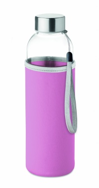 Logotrade corporate gift picture of: Glass bottle in pouch 500ml