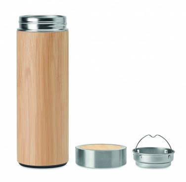 Logo trade business gift photo of: Double wall bamboo flask 400ml