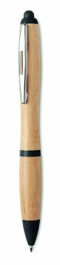 Logo trade promotional item photo of: Ballpoint pen made of ABS and bamboo