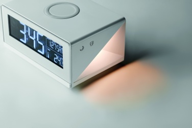 Logo trade promotional product photo of: LED clock & wireless charger5W