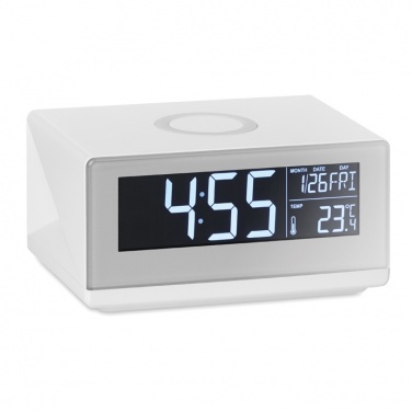 Logotrade promotional merchandise picture of: LED clock & wireless charger5W
